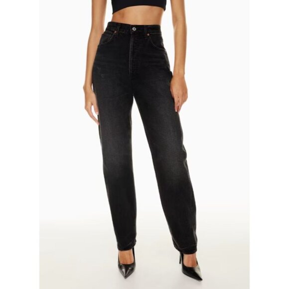 Aritzia Citizens of Humanity Eva High-Rise Baggy Jeans in Obsidian Size 24 - Picture 2 of 16
